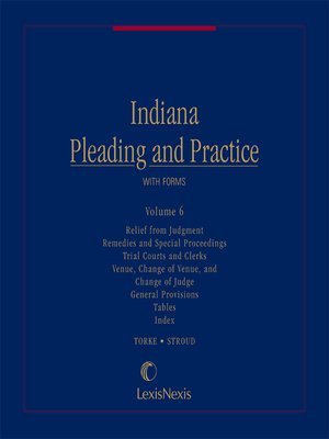 cover image of Indiana Pleading and Practice with Forms
